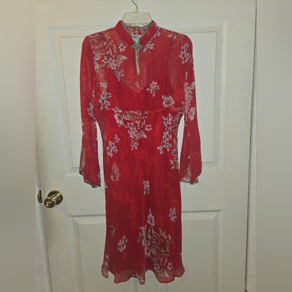 Floral Red Dress - Picture 2 of 12
